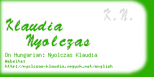 klaudia nyolczas business card